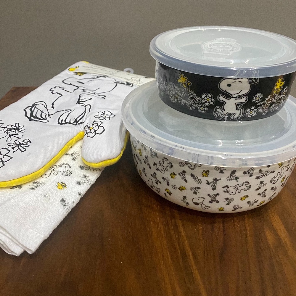 NEW Peanuts Snoopy 5 piece set